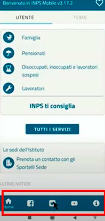 informazioni sociali inps accedere